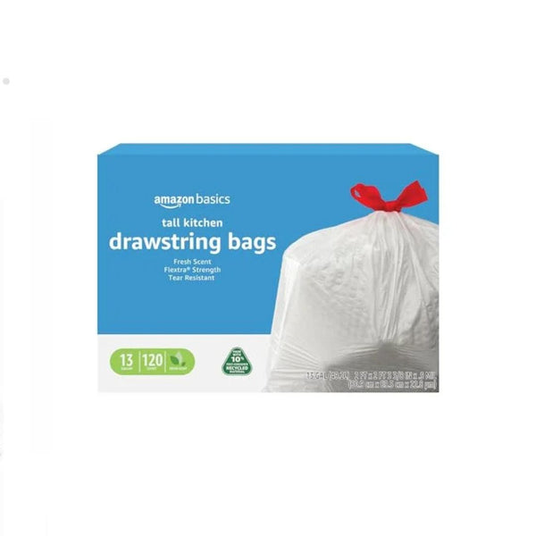 120-Count Amazon Basics 13-Gal Trash Bags