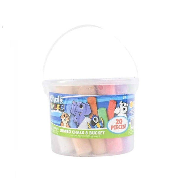 20-Piece Jumbo Washable Sidewalk Colored Chalk Set