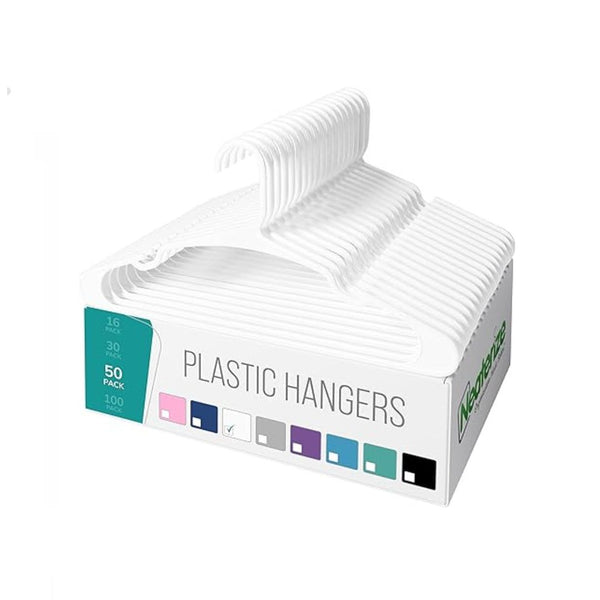 50-Pack Plastic Hangers