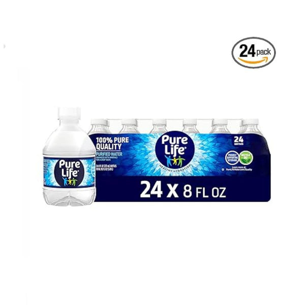 24-Pack Pure Life Purified Water Bottles