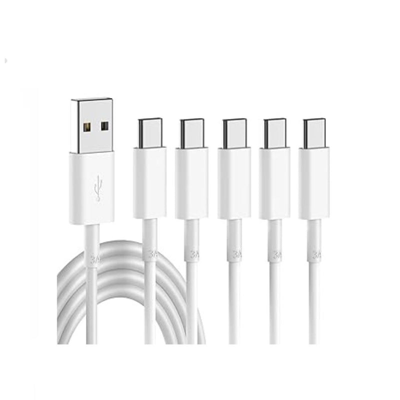5-Pack USBA To USBC Cables