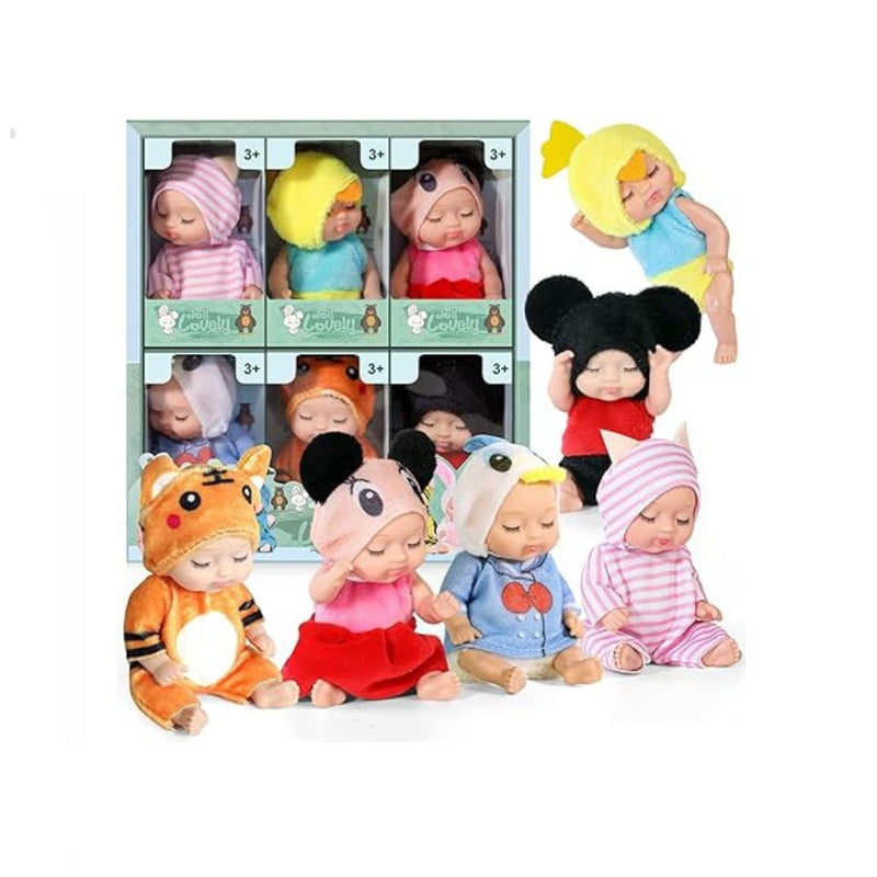 6-Pack 4-Inch Mini Reborn Baby Dolls