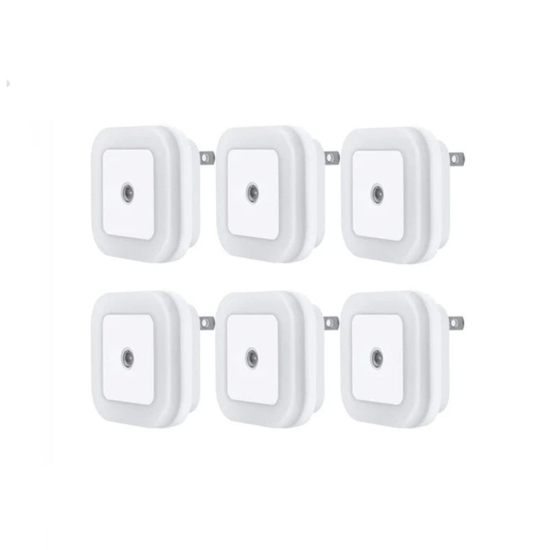 6-Pack Plug-in LED Night Light w/ Dusk to Dawn Sensor