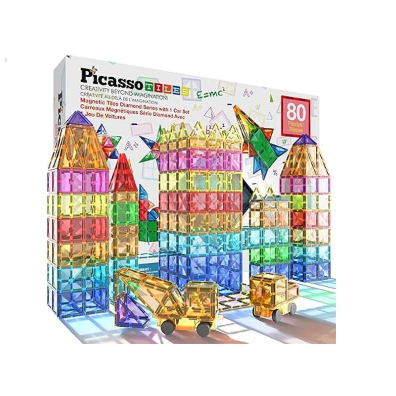 80-Piece Magnetic Building Tiles