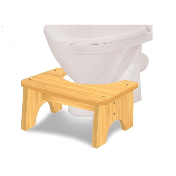 6.5-Inch Bamboo Toilet Stool for Adults