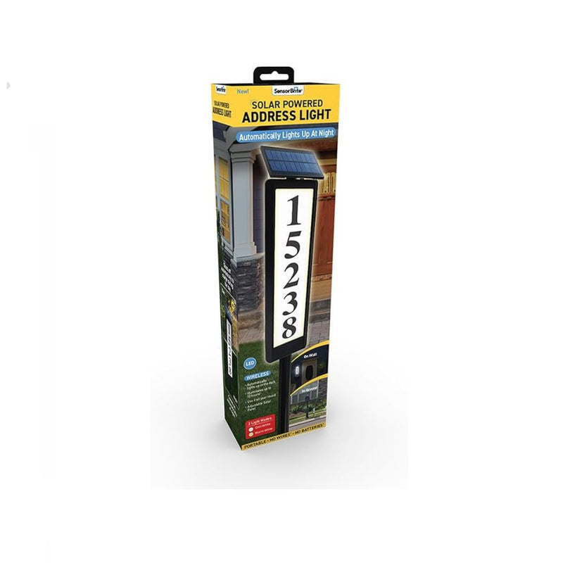 Sensor Brite Solar Powered 360-Degree LED House Number Sign