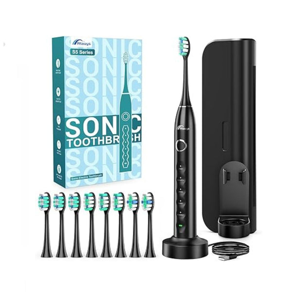 Electric Toothbrush with 8 Replacement Heads