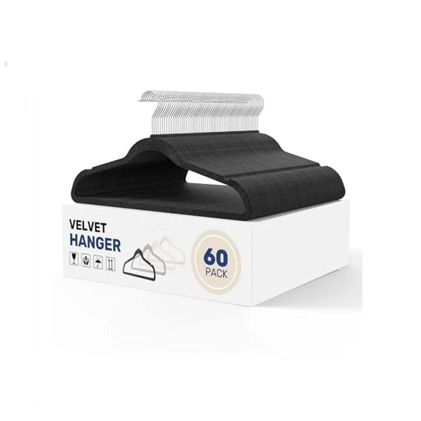 60 Non-Slip Slim Velvet Hangers