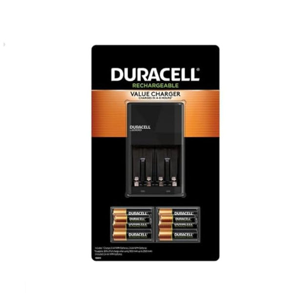 Duracell Ion Speed 1000 Charger with 6 AA & 2 AAA Rechargeable Batteries