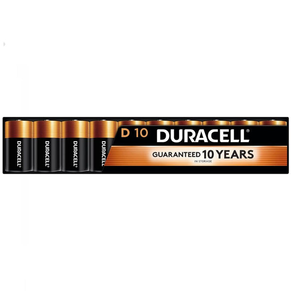 10-Count Duracell Coppertop D Alkaline Batteries