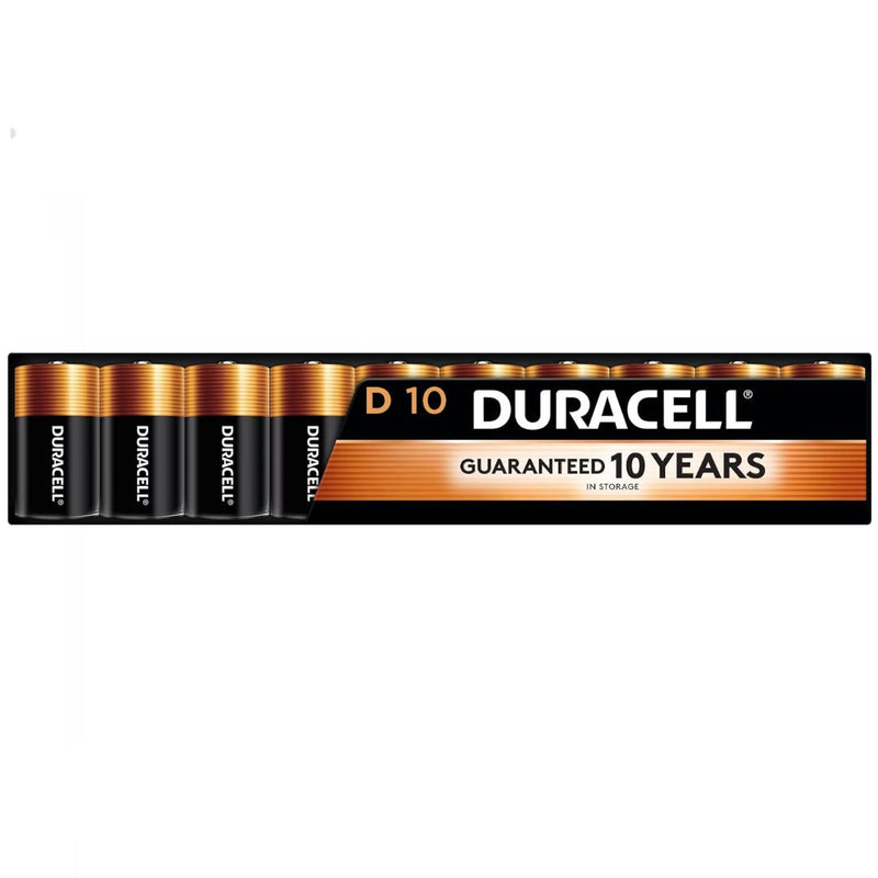10-Count Duracell Coppertop D Alkaline Batteries