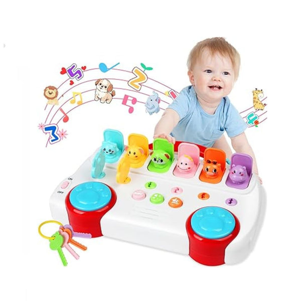 Interactive Pop Up Animal Toys with Music & Light