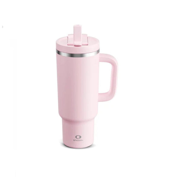 40oz Insulated Tumbler with Handle & Straw