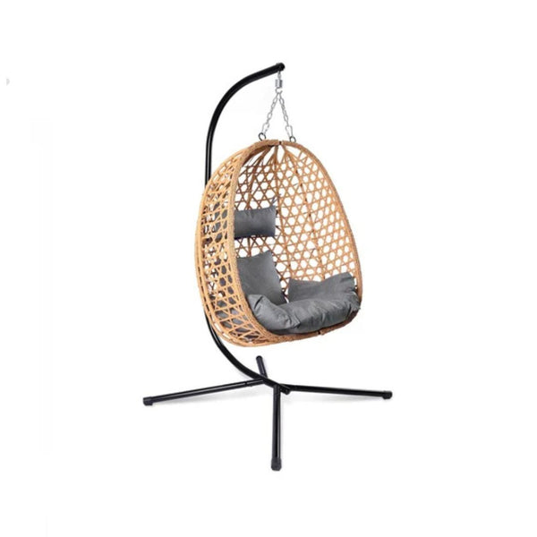 Wicker Egg Chair with Stand (2 Colors)