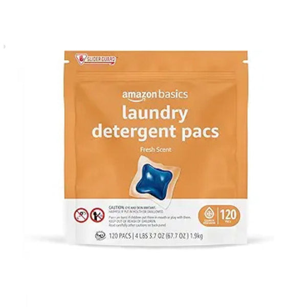 120-Count Amazon Basics Laundry Detergent Pacs, Fresh Scent