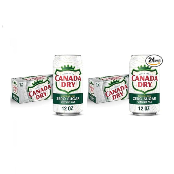 24 Cans Canada Dry Zero Sugar Ginger Ale