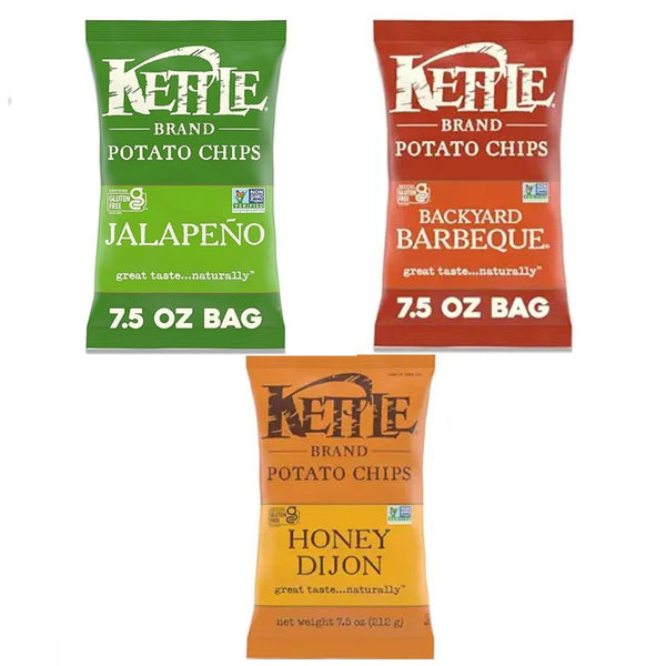 Kettle Brand Potato Chips 7.5 oz Bag (Jalapeno, Barbeque, or Honey Dijon)