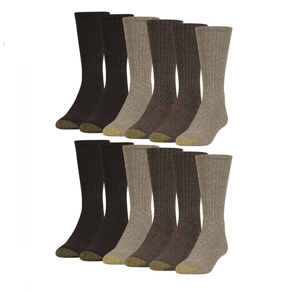 12 Pairs Of GOLDTOE Men’s Harrington Crew Socks