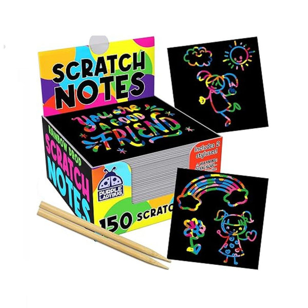 150-Count Rainbow Scratch Art Mini Notes