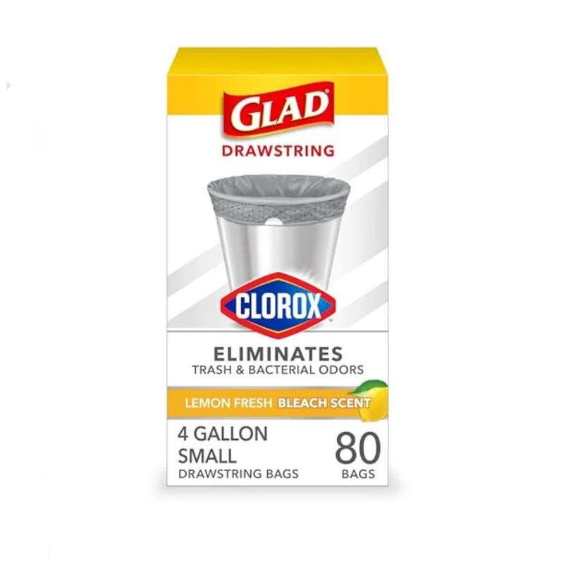 80-Pack Glad 4-Gal Drawstring Lemon Fresh Trash Bags