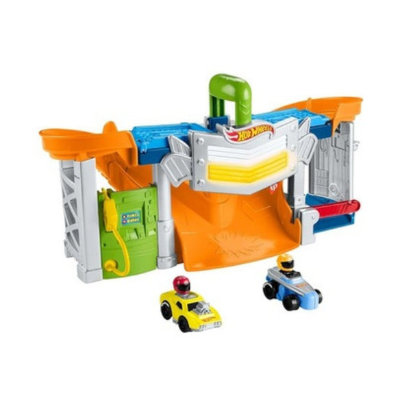 Fisher-Price Little People Hot Wheels Toddler Toy Race and Go Track Set