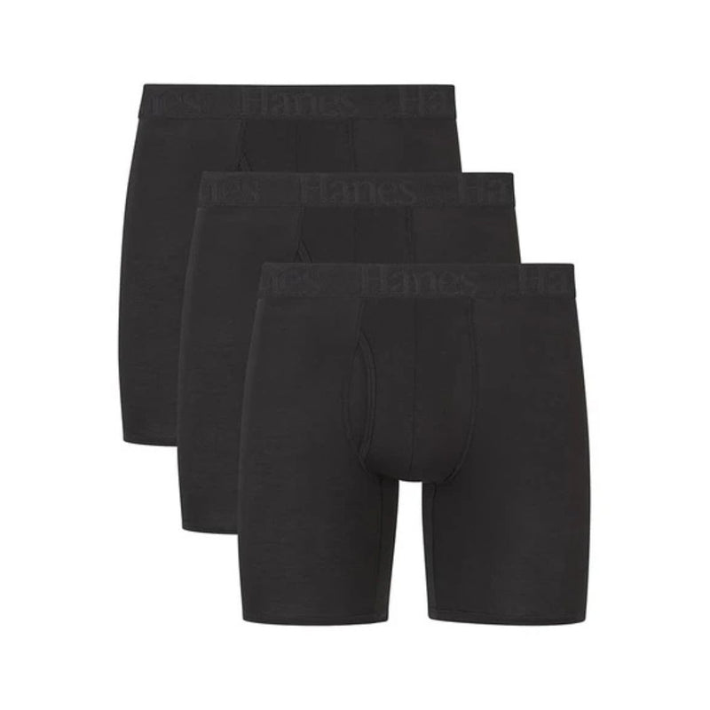 3-Pack Hanes Men's Supersoft Viscose Boxer Briefs (2 Colors)