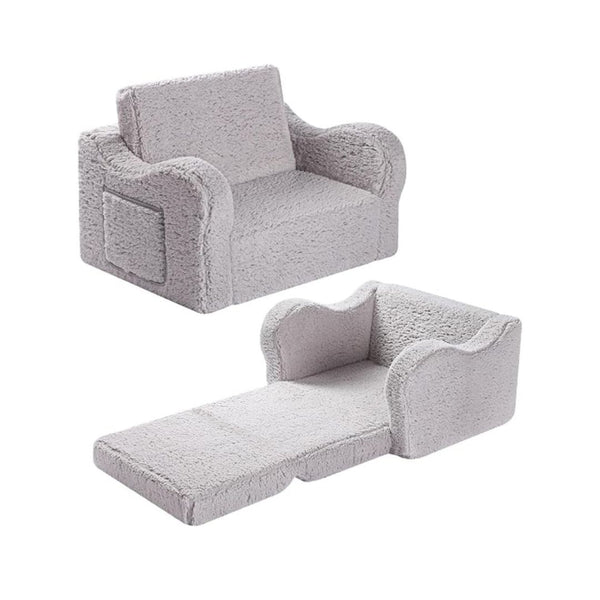 Kids 2-in-1 Convertible Sofa Lounger for Toddlers