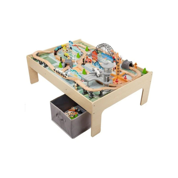 120-Piece Amazon Basics Wooden Train Set and Table