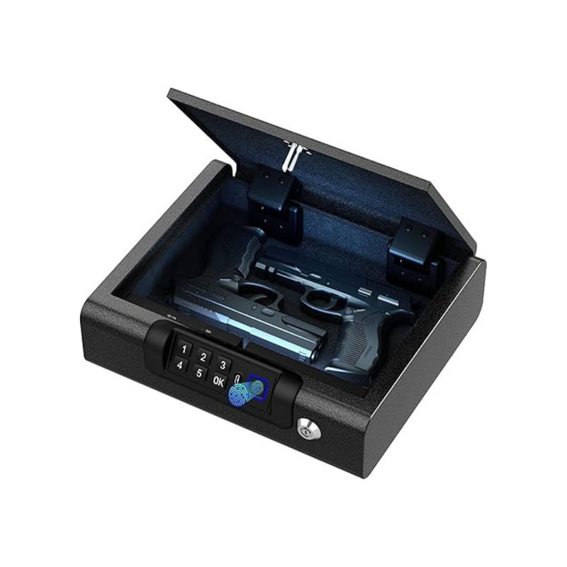 Biometric Handgun Safe with Digital PIN Unlock