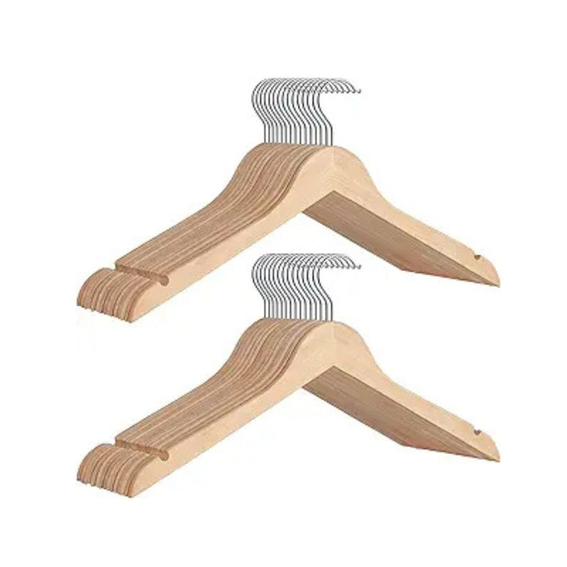 30 Premium Wooden Slim Hangers