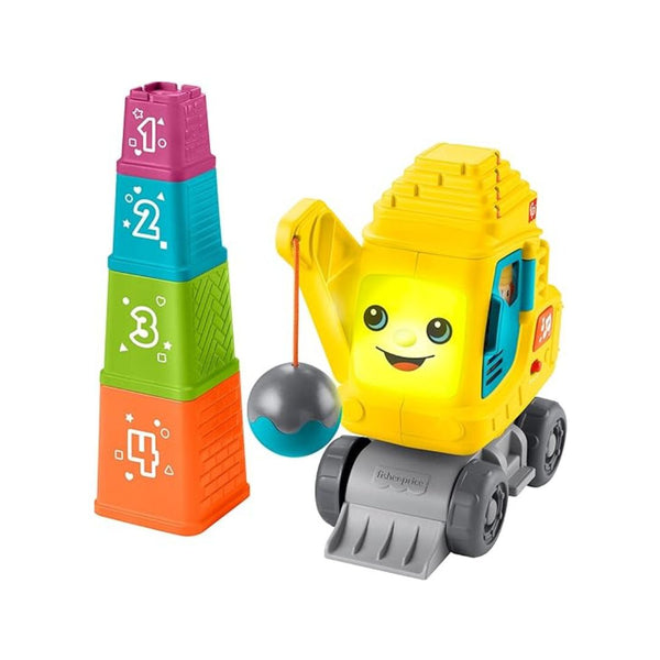 Fisher-Price Baby & Toddler Learning Toy Count & Stack Crane with Blocks