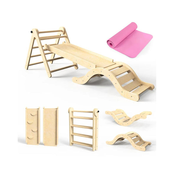 Pikler Triangle Set 7in1 Climbing Toys for Toddlers