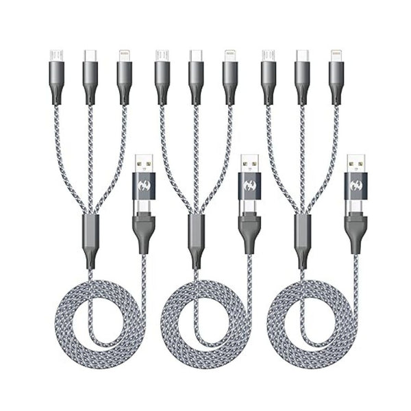 3-Pack 3 in 1 Multi Charging Cable