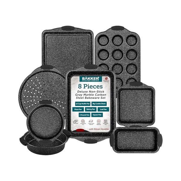BAKKEN 8-Piece Kitchen Oven Baking Pans Set