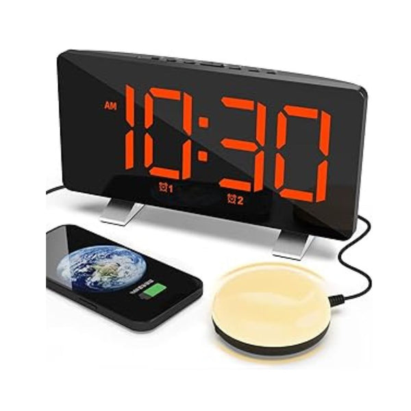 Vibrating Alarm Clock with Bed Shaker