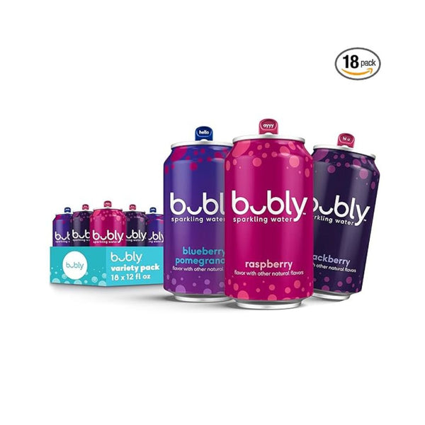 18 Pack Of bubly Triple Berry Sparkling Water Variety Pack