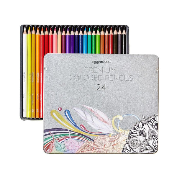 24-Count Colored Pencils for Coloring and Drawing