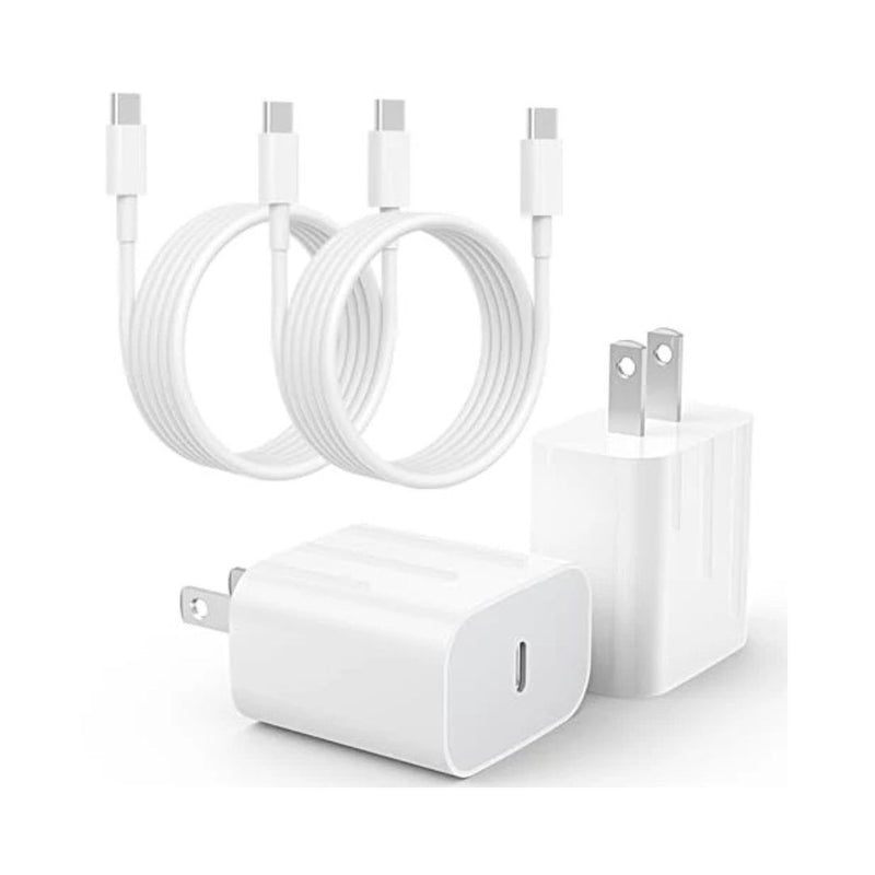 2 Pack 20W USB C Fast Charger with Cables