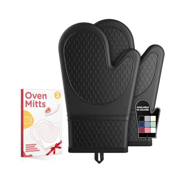 2 Pack Silicone Oven Mitts Heat Resistant Gloves