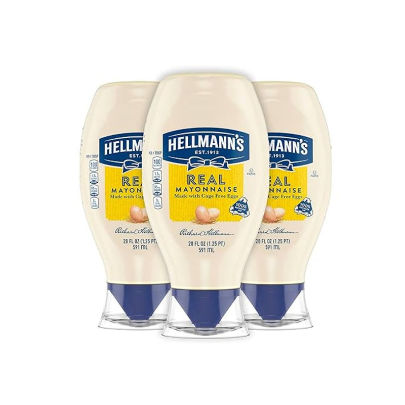 3-Pack Hellmann's Real Mayonnaise Squeeze Bottle