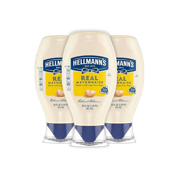 3-Pack Hellmann's Real Mayonnaise Squeeze Bottle