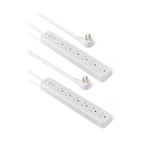 2-Pack Amazon Basics Rectangle 6-Outlet