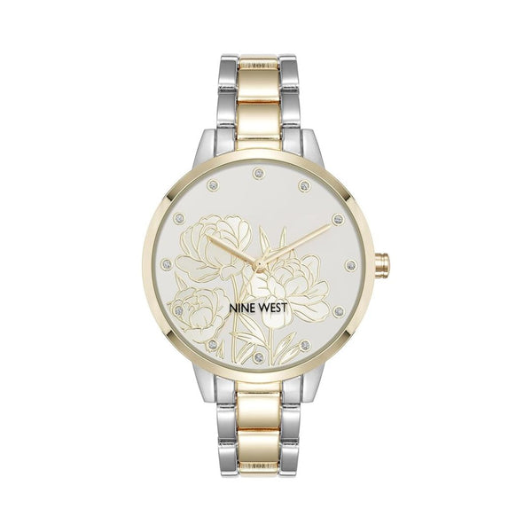 Nine West Women's Floral Bracelet Watch