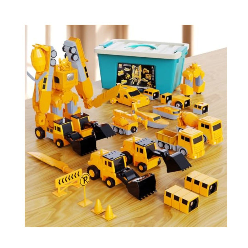 35 Piece Magnetic Construction Vehicles Toy Set for Kids