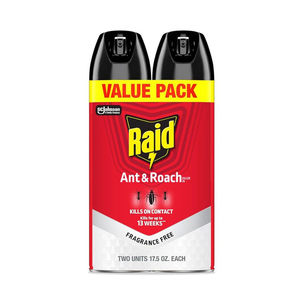 2-Pack Raid Ant & Roach Killer 26, Fragrance Free Bug Killer