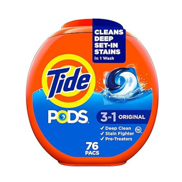 76-Count Tide Pods 3-in-1 Liquid Laundry Detergent Pacs (Original)