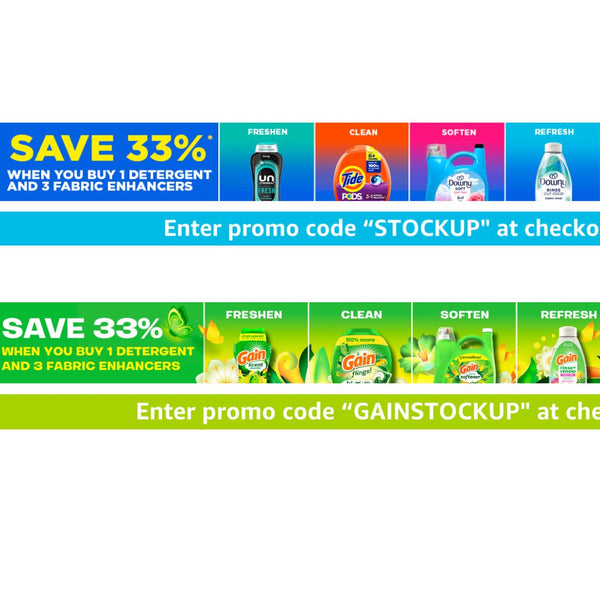 Super Hot Savings On Gain and Tide Detergents and Fabric Enhancers + Get $15 in Amazon Credit!