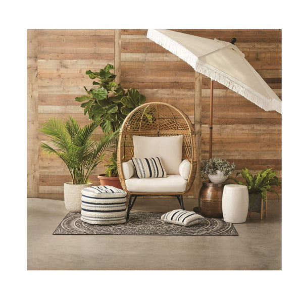 Better Homes & Gardens Ventura Boho Stationary Outdoor Wicker Egg Chair