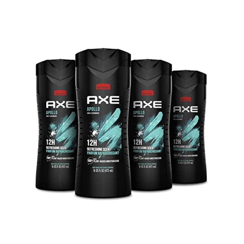4 Pack 16oz AXE Apollo Men's Body Wash