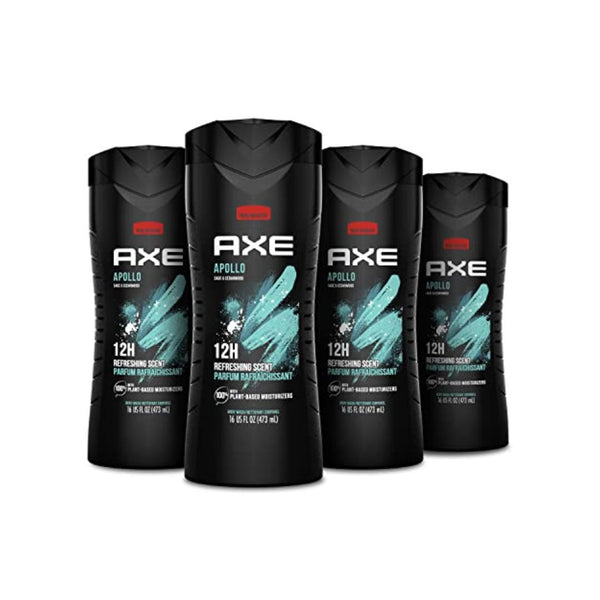 4 Pack 16oz AXE Apollo Men's Body Wash